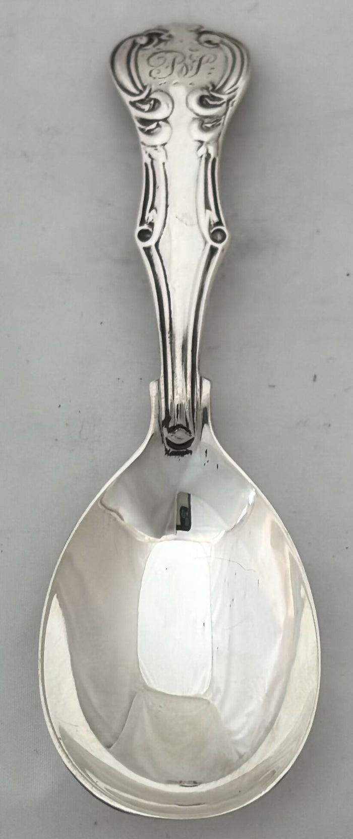 Victorian Silver Caddy Spoon. London 1854, Charles Wallis.