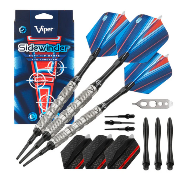 Viper Sidewinder Knurled Barrel Soft Tip Dart Set - 18g