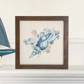 Watercolor Tulip Shell - Framed Sign