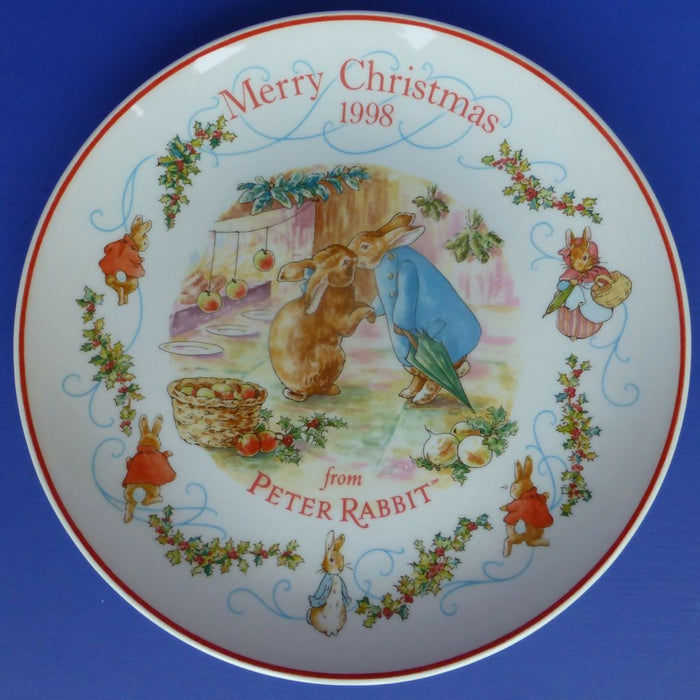 Wedgwood Beatrix Potter Peter Rabbit Merry Christmas Plate - 1998