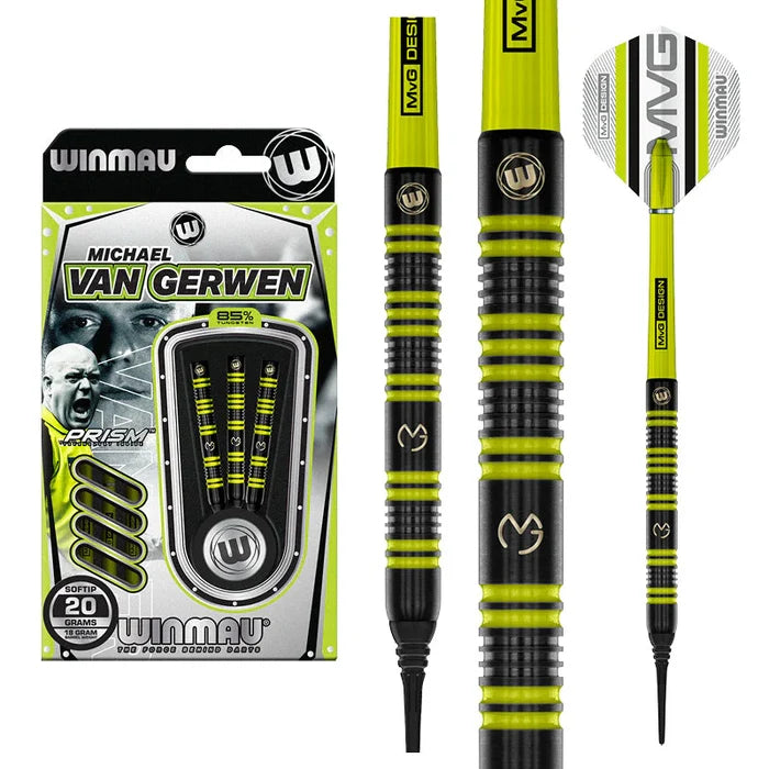 Winmau MVG 85% Pro-Series Soft Tip Dart Set - 20g
