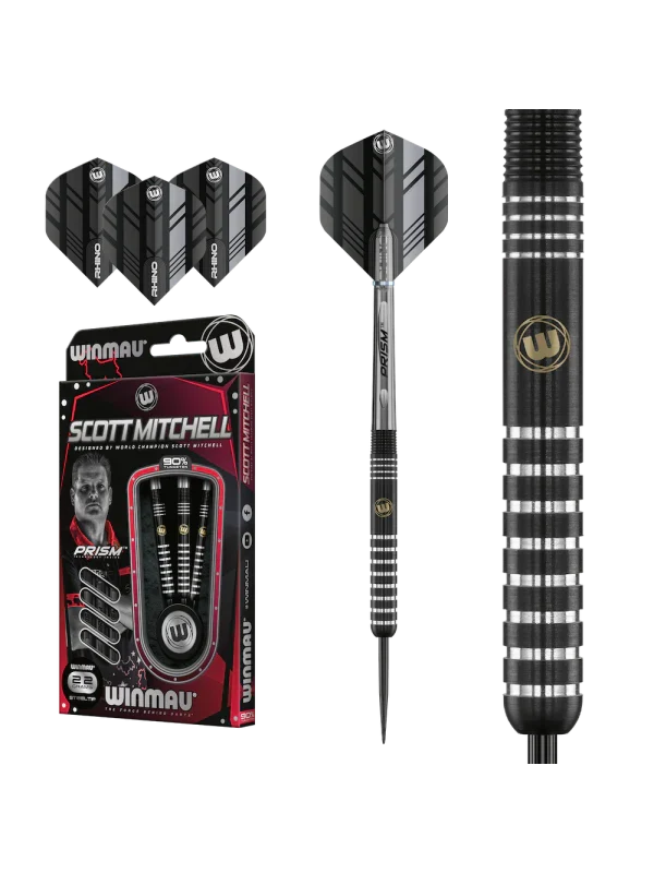 Winmau Scott Mitchell 90% Steel Tip Dart Set - 22g