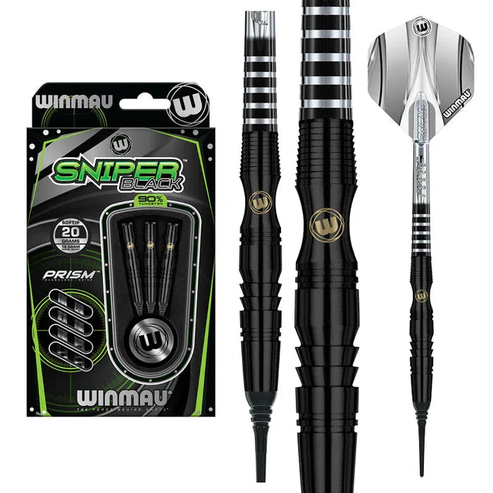 Winmau Sniper Black 90% Dart Set - 20gm