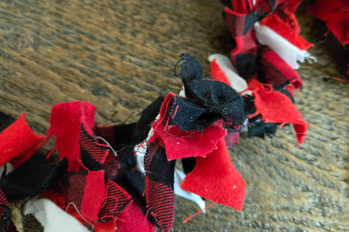 Woodland Buffalo Plaid Rag Garland Holiday Decorating