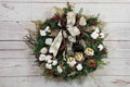 Woodland Owl Wreath, Christmas Door Decor